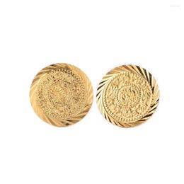 Stud Earrings Gold Colour Islamic Women Girl Jewellery Muhammad Prophet Middle Eastern Flag Arabic