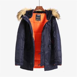 Men's Down Parkas Military Plus Size Fur Hood Long Waterproof Windproof Alaska Winter Parka Thick Men Jacket Coat 231117