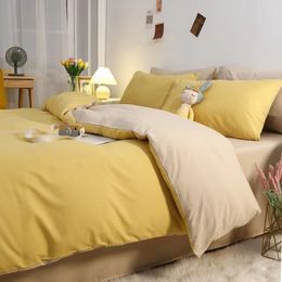 Mattress Pad 2023 High Quality Bedding Set Fabric Jacquard Simple Plain Home Textiles Duvet 230414