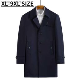 Men's Trench Coats Spring Autumn New Men Windbreaker Jackets Oversiz Outerwear Loose Casual Fashion Male Youth Coat Plus Size 8xl 9xl Q231118