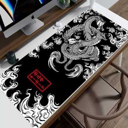 Mouse Pads Wrist Rests Japanese Dragon Large Gaming Mousepad XXL Keyboard Gamer Mouse Pad on The Table Speed Desk Mat Anime 900x400 1000x500 Mouse Mat YQ231117