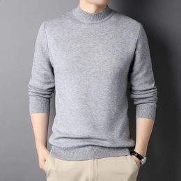 Mens Sweaters Brand Cashmere Sweater Half Turtleneck Men Knit Pullovers for Male Youth Slim Knitwear Man 231116