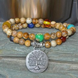 Strand Tree Of Life 54 Mala Beads Wrap Bracelet Meditation Mantra Prayer Chakra