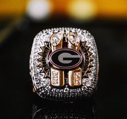 2022 2023 Georgia Bulldogs National Team Champions Championship Ring com caixa de exibição de madeira lembrança NCAA masculino fã presente atacado