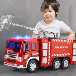 Diecast Model car Oversized Children's Firefighter Toys Car Fire Truck Electric Universal Toy Music Light Educational Toys for Boy Gilr Kids Gift 230417