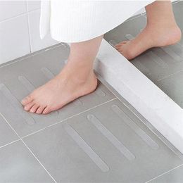 5pcs Anti-Slip Strips Shower Floor Stickers Bath Safety Strips Transparent Non Slip Tape For Bathtubs Stairs New295p