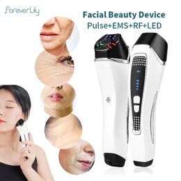 Face Care Devices EMS Microcurrent Pulse Beauty Device LED Pon Face Neck Lifting Vibrating Massager Skin Tightening Anti-wrinkle Edema Remover 231116