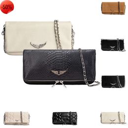 womens Pochette Rock Swing Your Wings Zadig Voltaire bag mens wallet tote handbag Shoulder designer envelope Genuine Leather Luxury clutch Flip Cross body bagsh6