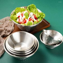 Bowls Stainless Steel Double Layer Ramen Bowl Salad Plate Large Capacity Shaved Ice Container Kitchen Tableware