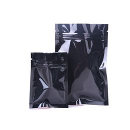 100 Pieces Matte Black Bags Resealable Mylar Zipper Lock Food Storage Packaging Bags for Zip Aluminum Foil Lock Packing Pouches Bags Khmdh