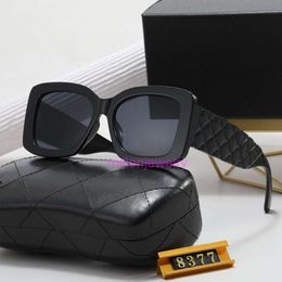 designer chanelism sunglasses Large Frame Men Women Street Photography Classic Travel Fashion Glasses 8377 with box