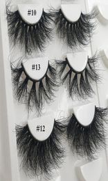 50pairslot Mink Eyelashes 25mm Fluffy Messy 3D False eyelash Long Natural Lashes Whole Makeup Lash5422125