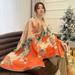 Netizen with the same style of air-conditioned room scarf women's winter office nap imitation cashmere tassel blanket warm shawl