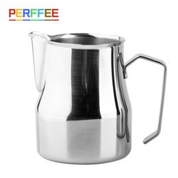 Milk Jugs Milk Frothing Pitcher Stainless Steel Professional Milk Frother Jugs Barista Espresso Steam Cup Long Rounded Spout 350550750ml 230417