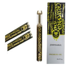 California Honey Disposable Vape Pens 1.0ml Black Gold Vaporizers Empty E Cigarettes 400mAh Rechargeable Battery Pure Taste USA STOCK for Thick Oil Packaging Bag