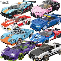 Blocks City Car Vehicle Speed Champion Racer Building Blocks Brick Racing Super Technique Car Moc Creative Garage Set Educational Toys