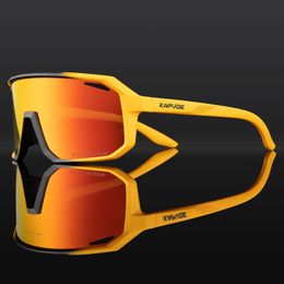 Outdoor Eyewear Kapvoe Cycling Glasses Men Cycling Sunglasses MTB UV400 Polarized Built-in Myopia Frame Bicycle Goggles Outdoor Sports Eyewear 230414