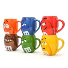 Mugs M Beans Coffee Tea Cups And Cartoon Cute Expression Mark Large Capacity Drinkware Christmas Gift Y200104 Drop Delivery Home Garde Dhrqn