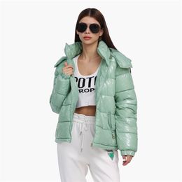 Women's Down Parkas SANTELON Women Fashion Winter Waterproof Thick Warm Puffer Padded Jacket Coat Windproof Short Parka For Outdoor Sport 231116