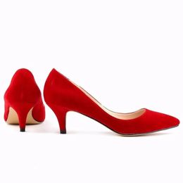 Dress Shoes SIMPLE Women Pumps Party VELVET High Heels Woman Comfortable Low Office