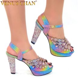 Dress Shoes Latest Italian Design Pointed Rhinestone Summer Party High Heels for Women Fashion High Quality Elegant Ladies Sandals 231116