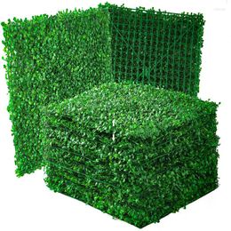 Decorative Flowers Artificial Flower Boxwood Grass 25cmx25cmBackground Board Wall NailTape Small Parts Tool Trimming Hedge PlantGarden