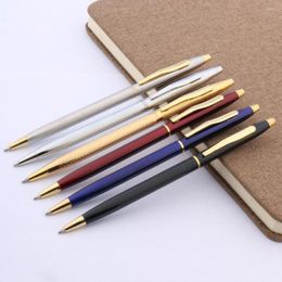 Luxury High Quality Brand 0.7 Nib Metal Ballpoint Pen Classic Design Navy RED Ball Point Stationery Office Supplies Writing