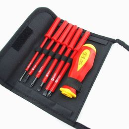 Screwdrivers 1000V Electricians Screwdriver Hand Tool Set Electrical Fully Insulated High Voltage Multi Screw 230417