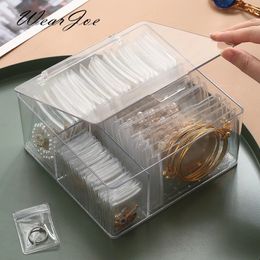 Jewelry Boxes Anti-oxidation Jewelry Storage Bag Desktop Drawer Organizer Transparent Necklace Bracelet Ring Holder Pouch Earring Display Case 231116