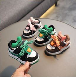 Kids Shoes First Walkers Comfortable Children Sneakers Designer Little Boys Girls Toddler Green+pink+Orange Breathable Baby Eur Size 16-20