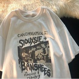 Women s T Shirt TShirt Punk Oversized Japanese Cartoon cute Print Shortsleeved T shirt Harajuku Dark Tops Aesthetic Y2k Hip hop Gothic T shirts 230417