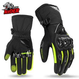 Five Fingers Gloves Men Motorcycle Gloves Winter Waterproof Warm Moto Guantes Touch Screen Motorbike Riding Gloves Motorcros Protective Gloves 231117