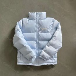 Moda trapstar gelo azul para baixo homens e mulheres luz bordado carta jaquetas hyperdriive puffer jaqueta 2023 de alta qualidade