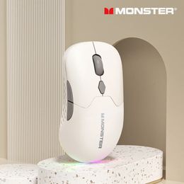 Mice Monster KM4 2 4Ghz Wireless Mouse PC Bluetooth Gaming Laptop Type Accessory For Windows With USB Receiver 231117