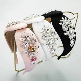 Fashion Baroque Headbands for Women Girls Shining Crystal Wide Hair Bands Elegant Party Hair Accessories