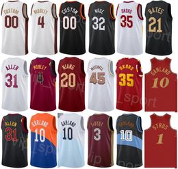 Printed Man Kids Basketball City Caris LeVert Jersey 3 Jarrett Allen 31 Isaac Okoro 35 Donovan Mitchell 45 Darius Garland 10 Evan Mobley 4 Statement Breathable Sale