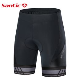 Cycling Shorts Santic Men Cycling Shorts Shockproof Padded MTB Road Bike Short Pants Reflective Summer Compression Bicycle Knickers Asian Size 230417