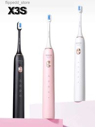 Toothbrush SOOCAS X3S Adult Sonic Electric Smart Toothbrush IPX8 Waterproof 180 Days Battery Life Ultrasonic Soft Cloud Toothbrush Heads Q231117