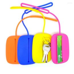 Storage Bags Key Wallet Silicone Case Mini Card Bag Purse Drawstring Keychain Organiser Pouch