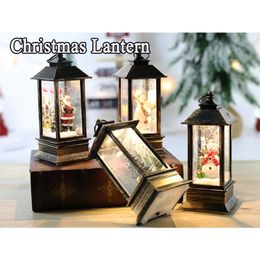 Led Rave Toy 2023 Christmas Glittering Lantern Santa Claus Xmas Tree Snowman Home Table Decoration Gift 231117