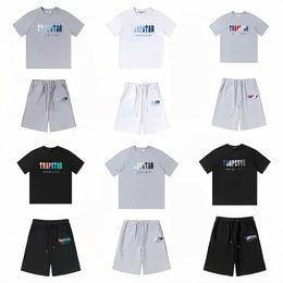 Men's Tracksuits Trapstar mens shorts and t shirt set Tracksuits designer couples Towel Embroidery letter men's sets Womens Round Neck Trap Star Sweatshirt fp