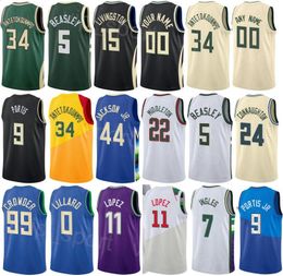 Print Men Woman City Basketball Pat Connaughton Jersey 24 TyTy Jr 23 Chris Livingston 7 Bobby Portis 9 Andre Jackson Jr 44 Chris Livingston 15 Icon Custom Name Number