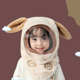 Caps Hats Children s Autumn Winter Windproof Hats masks for Kids Ear Protectors Girls Boys Cap Thickened Warm Baby Scarves 231117