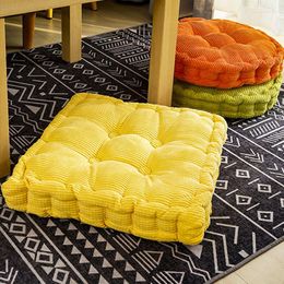 Pillow Corduroy Thick Solid Color Futon S Home Office Floor Chair Sofa Square Round Tatami