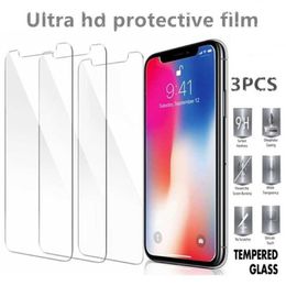 3PCS Protective glass on iphone 12 11 Pro XS Max 7 6 8 plus XR screen protector Tempered glass For iphone 14 13 Pro Max SE glass