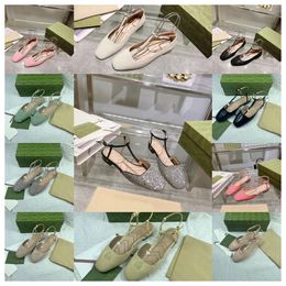 10A Classic Lady sandal designer SHoes Leather outsole sandals party Letter splicing women Dance Dress shoe Suede Flat shoes Suede panel Woman shoes size35-41 02