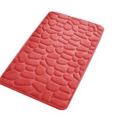 Bath Mats Thickening 3D Non Slip Bathroom Mat Cobblestone Embossed Bath Mats Absorbent Doormat Carpet Door Floor Hine Washable Drop De Dhpd0