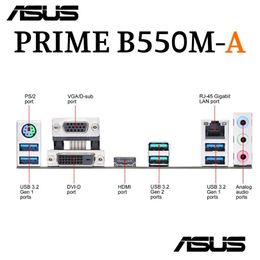 Monitors Asus Prime B550M-A Socket Am4 Motherboard Amd B550 Support R3 R5 R7 Cpu Ddr4 4800Mhz Pci-E 4 M.2 128Gb Micro Atx Mainboard Ne Dhyzs