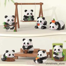 Blocks Cute Panda Building Blocks DIY Blocks Micro Blocks Creative Panda Animal Toys Diamond Bricks Toys for Children Boys Girls Gifts