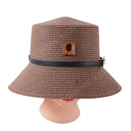Carhart Cap Tasarımcı En Kaliteli Şapka Modaya Modaya Gizli Yaz Hip Saman Dokuma Dokuma Şapka Deri Etiketi Güneşlik Şapka Seyahat Şapkası Güneş Koruyucu Şapka Kadın Yaz